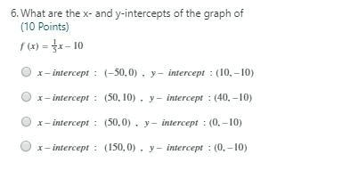 What are the x- and y-intercepts of the graph of. PLEASE HELP!-example-1