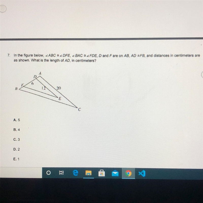 What is the length of AD, in centimeters?-example-1