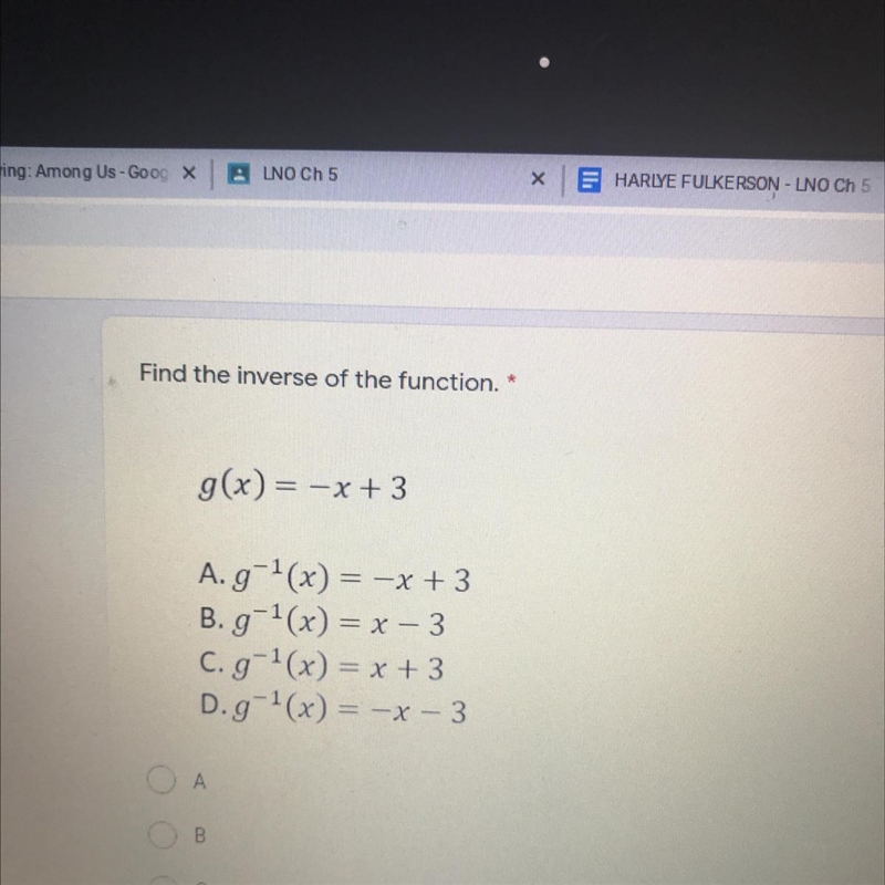 State if the given functions are inverses.-example-1