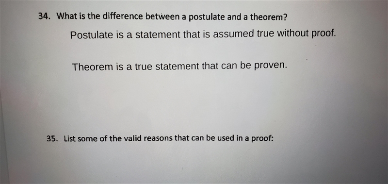 List some of the valid reasons that can be used in a proof:-example-1