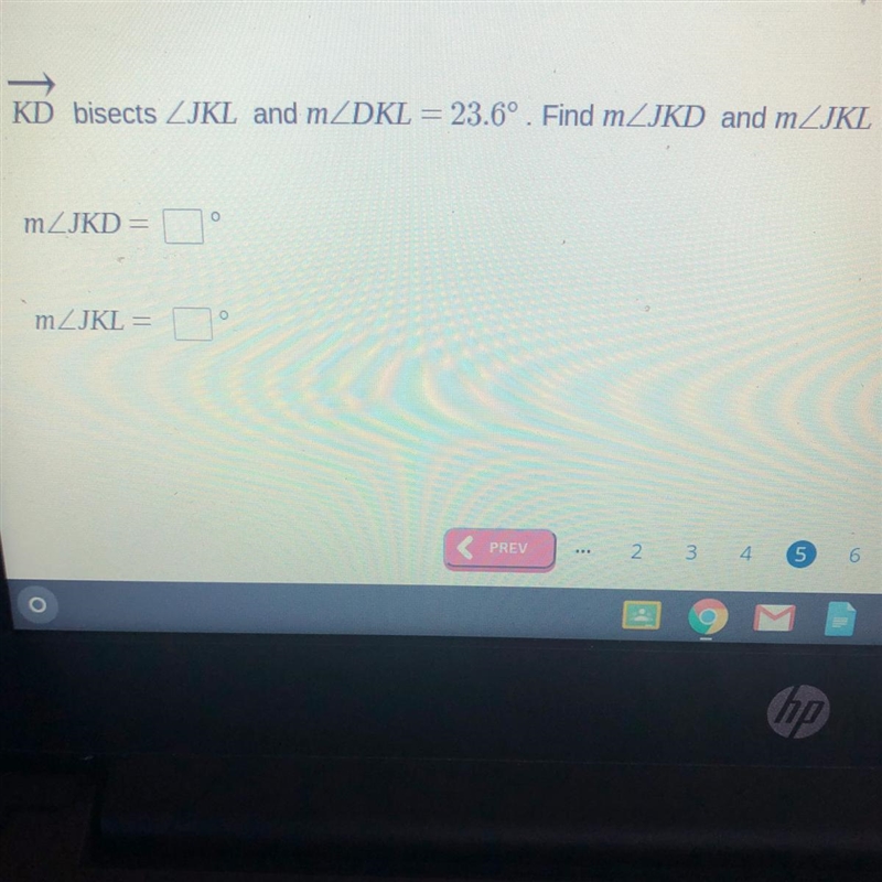 KD bisects angle JKL and m angle DKL=23.6 Find m JKD and m JKL-example-1