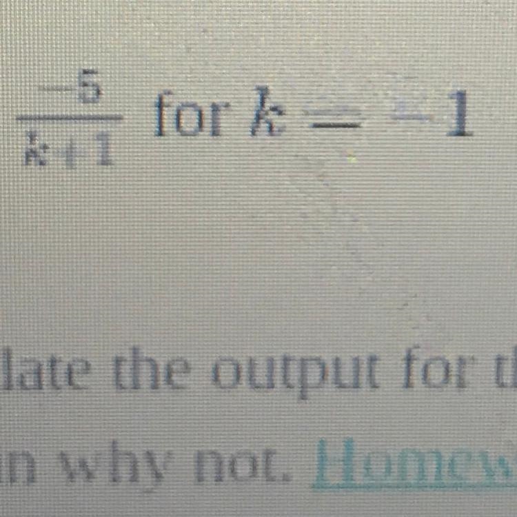 Evaluate the expression?? -5/k+1 for k =-1-example-1