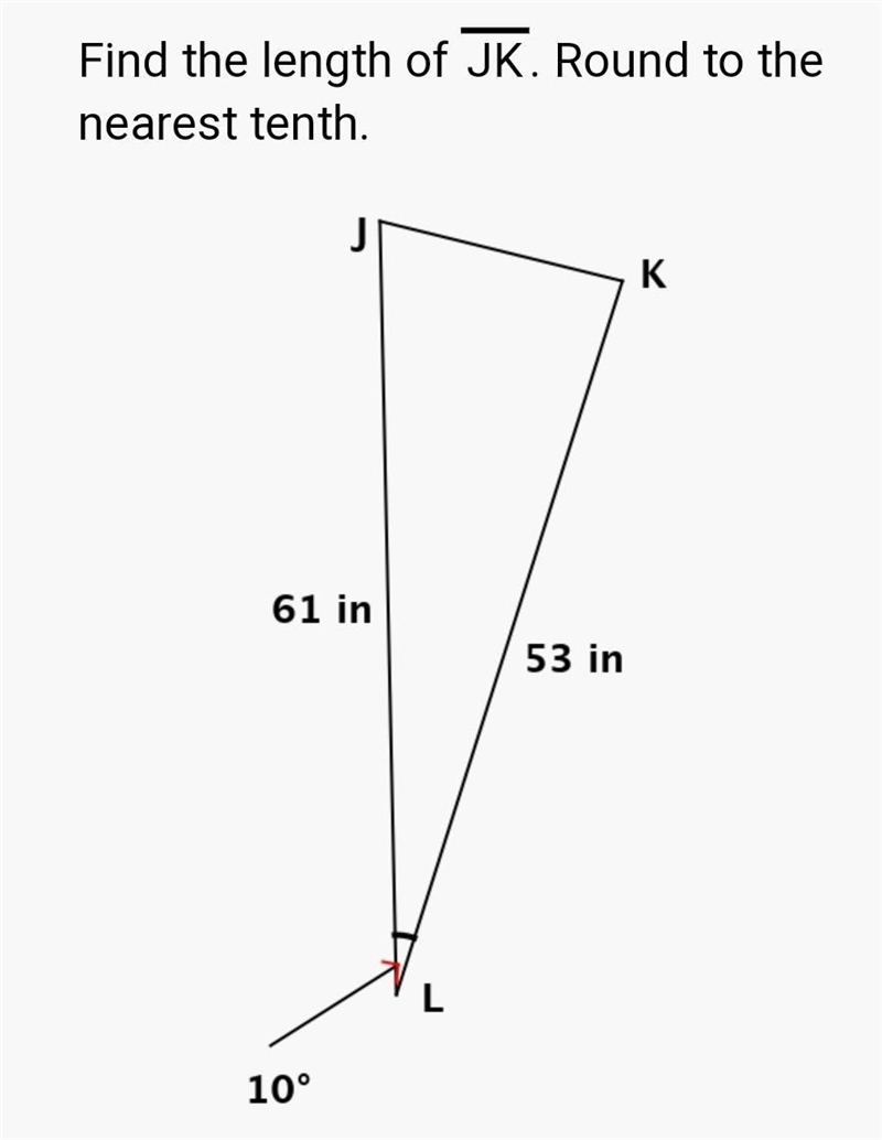 Find the length of __ JK Round answer to nearest tenth.-example-1