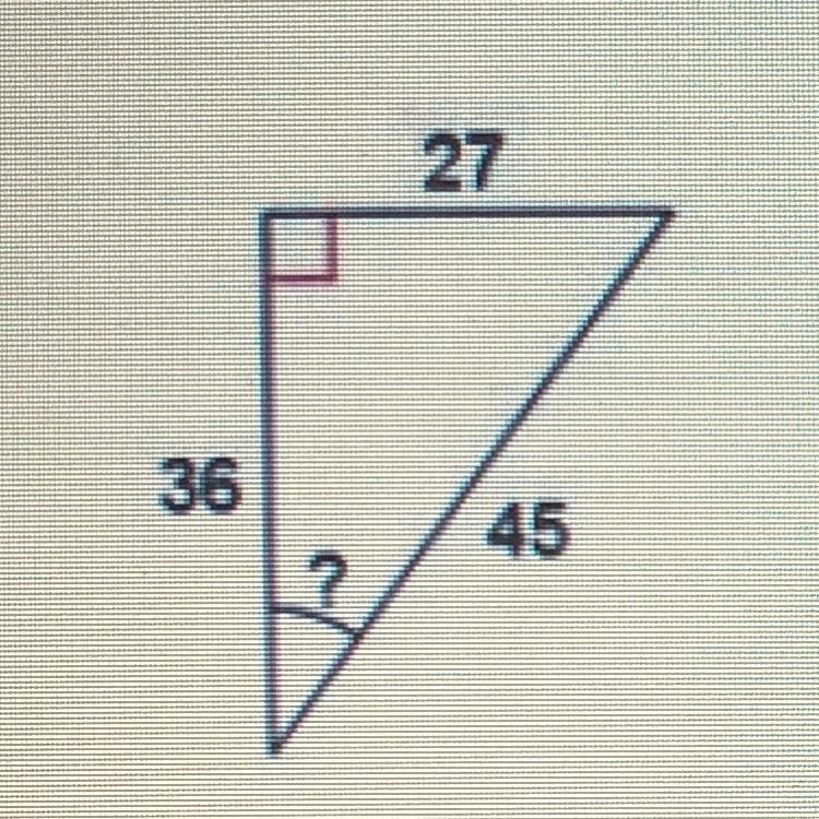 * 1. Find the measure of the indicated angle to the nearest degree. ? O A. 31 O B-example-1