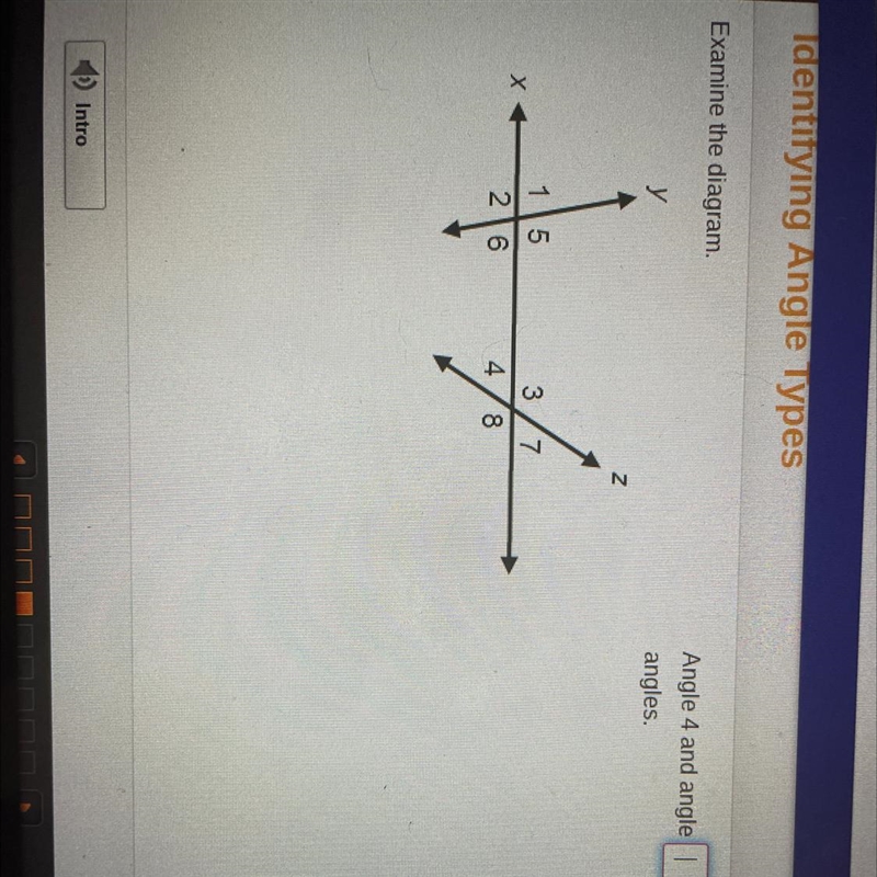 Angel 4 and angle are alternate interior angles-example-1