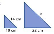 Use a proportion to find the length of side x for the pair of similar figures-example-1