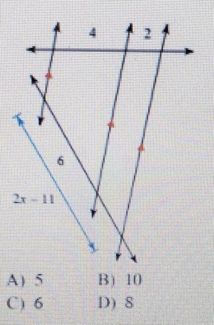 Geometry solve for x​-example-1