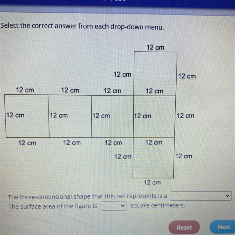 the three-dimensional shape that this net represents is _______. The surface area-example-1