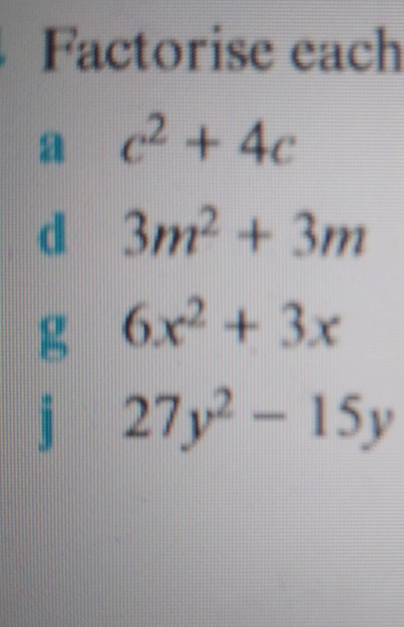 Factorise each expression. ​-example-1