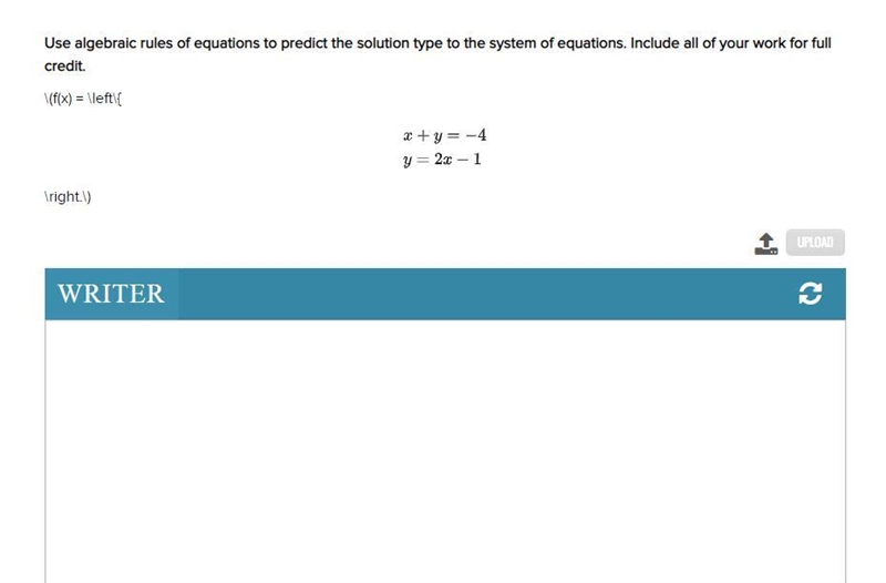 can someone help me!! Use algebraic rules of equations to predict the solution type-example-1