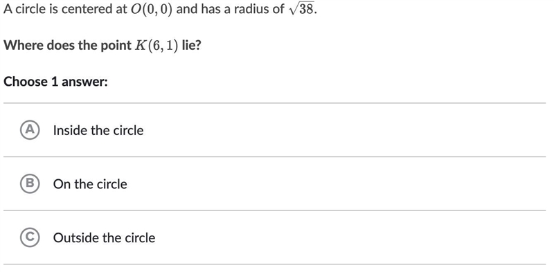 Earn 9+ points with this question: A circle is centered at O(0,0) and has a radius-example-1