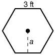 A regular hexagon has sides of 3 feet. What is the area of the hexagon? 27 √3 ft 2 18 √3 ft-example-1