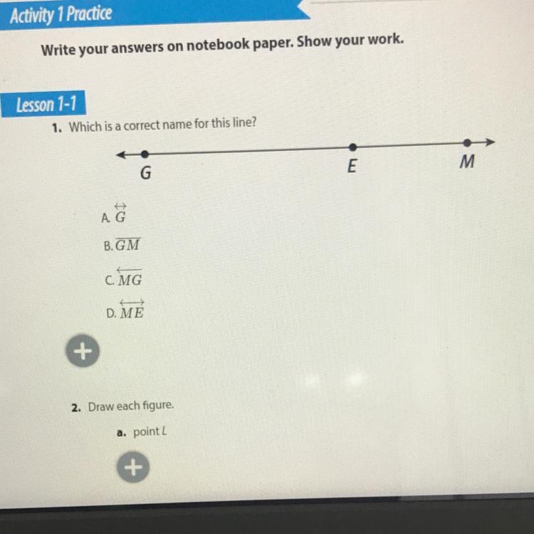 What is the correct name for the line?-example-1