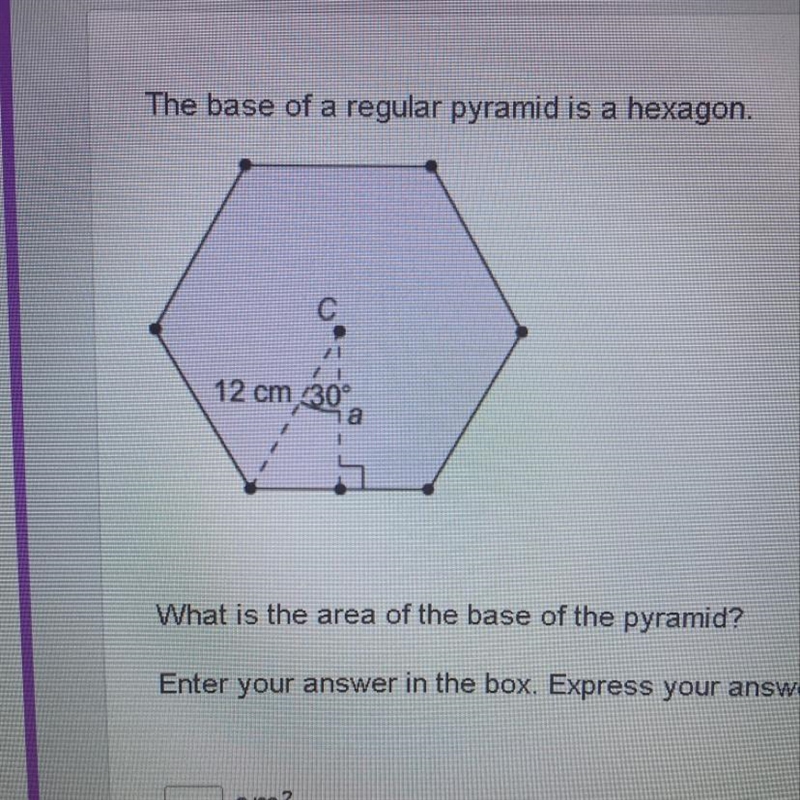 The base of a regular pyramid is a hexagon.-example-1