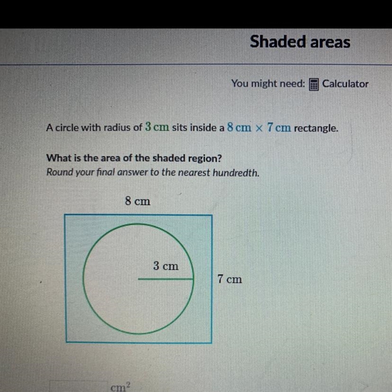 What is the area of the shaded region-example-1