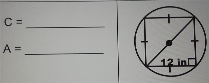 Find the circumference and area of the circle​-example-1