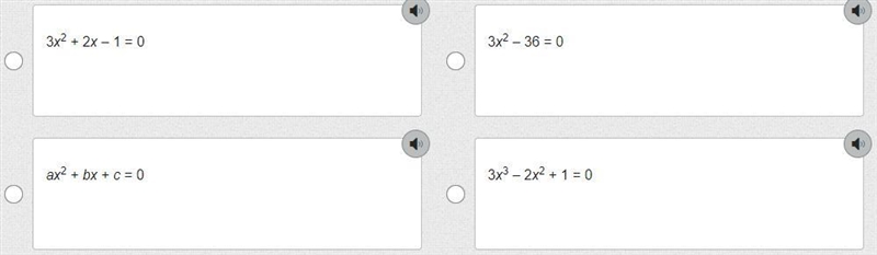 Which of these options is not a quadratic equation in x?-example-1