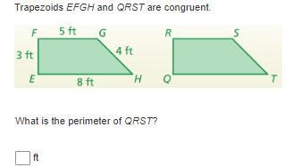 What is the perimeter of QRST? __ ft-example-1