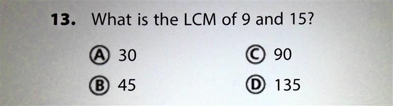 What is the LCM of 9 and 15?-example-1