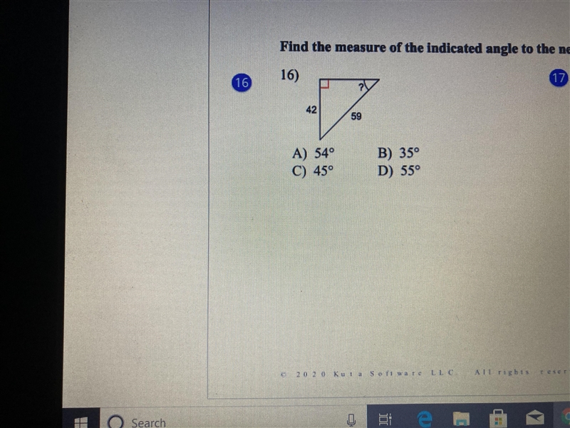 Find the measure of the indicated angle to the nearest degree does anyone know the-example-1