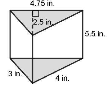 Paul cut a wedge of cheese in the shape of a triangular prism. The diagram shows the-example-1