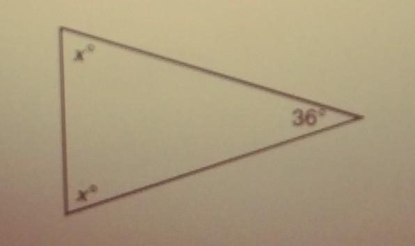 Find the value of x in the triangle at the right.​-example-1