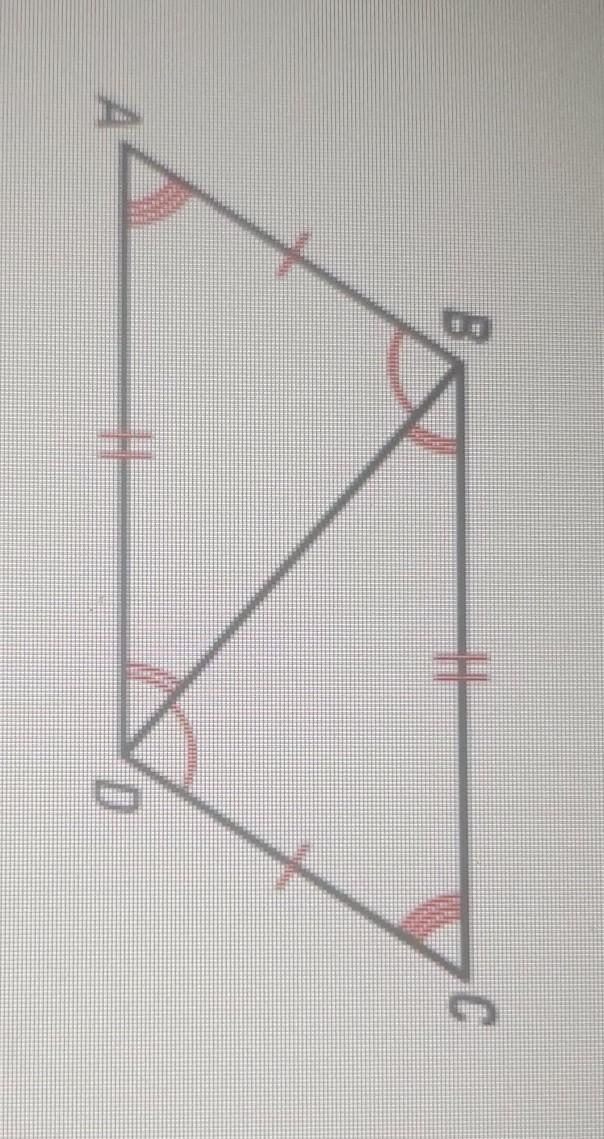 Which is not a pair of congruent angles in the diagram below? A. Angles BDA and DBC-example-1