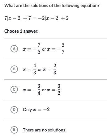 7 ∣x−2∣+7=−2∣x−2∣ +2-example-1