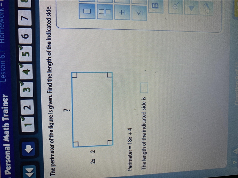 How do you find the length of the indicated side.-example-1