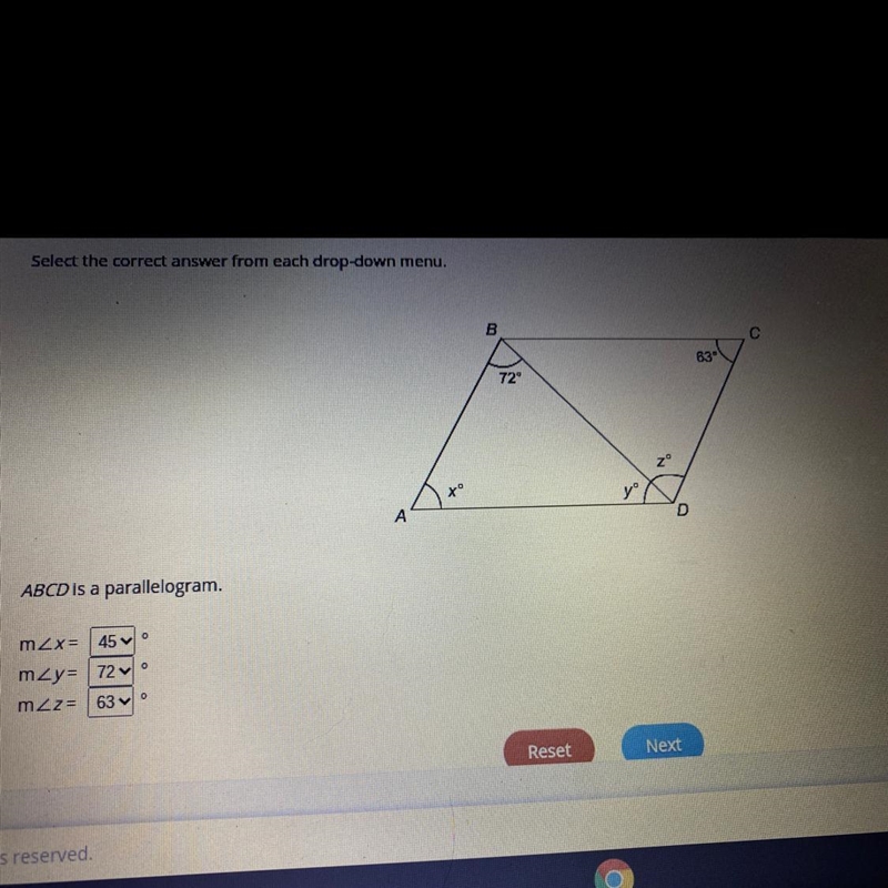 ABCD is a parallelogram.-example-1