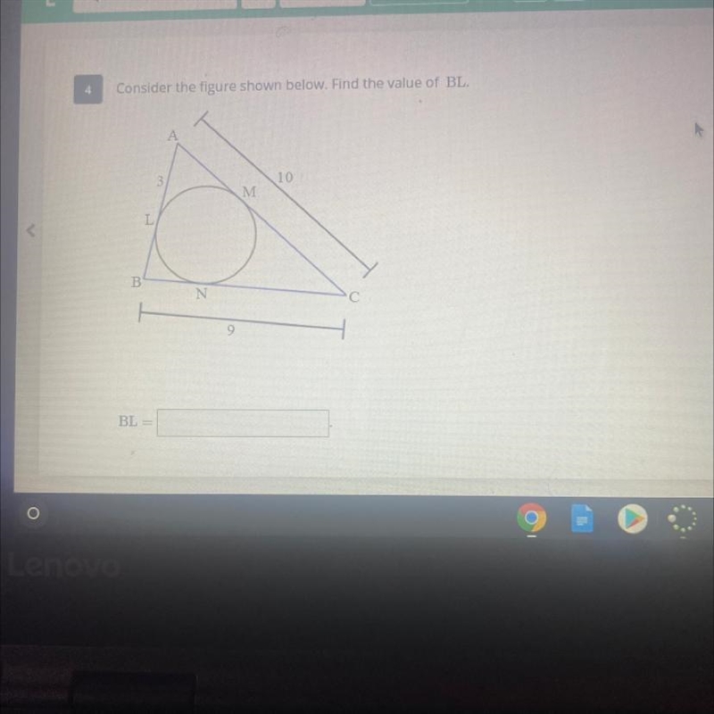 Consider the figure shown below. Find the value of BL-example-1