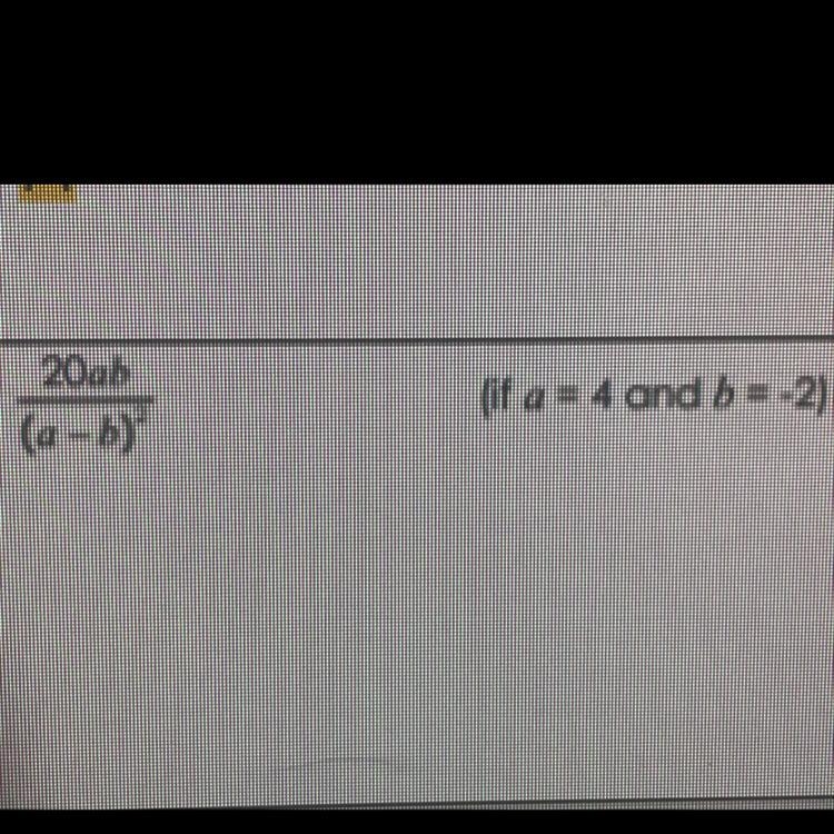 20ab if a = 4 and b = -2)-example-1