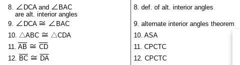 Given: ABCD is a parellelogram. Prove: AB=CD and BC=DA'-example-2