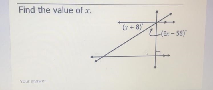 Find the value of x. See attachment.-example-1