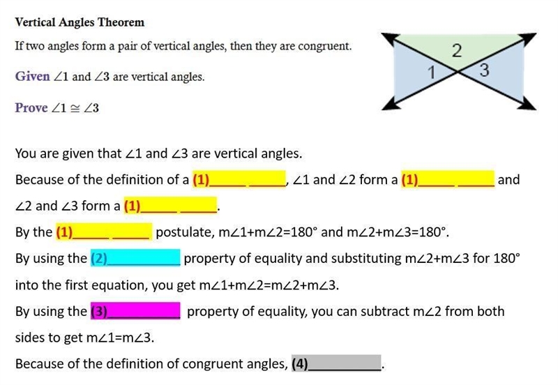 PLZ HELP I WILL GIVE 100 POINTS Complete the paragraph proof below. 1. 2. 3. 4.-example-1