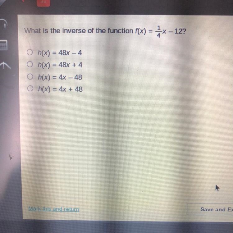 What is the inverse of the function f(x) = 3x - 122-example-1