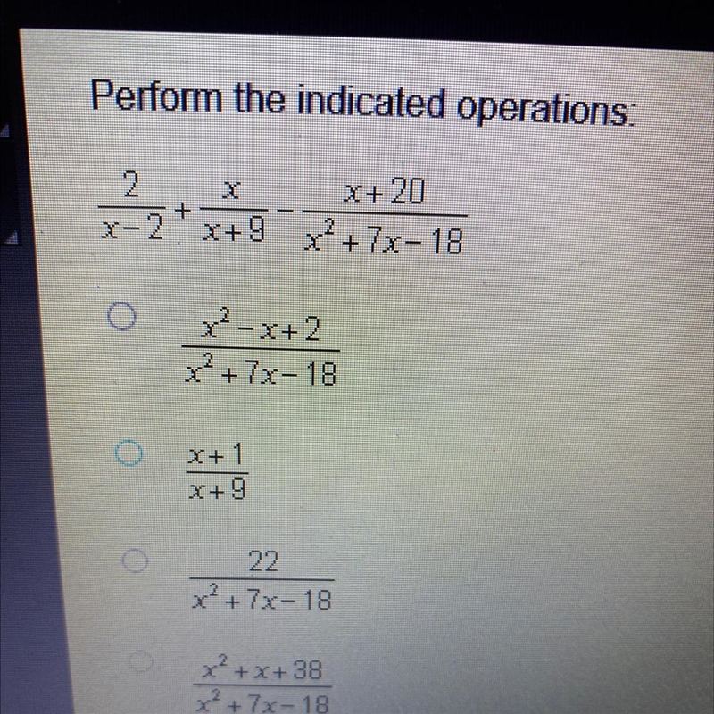 Perform the indicated operations:-example-1