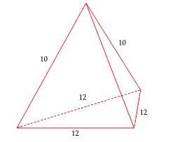 Can someone help me on this?? I'm stuck! Find the total area for the regular pyramid-example-1