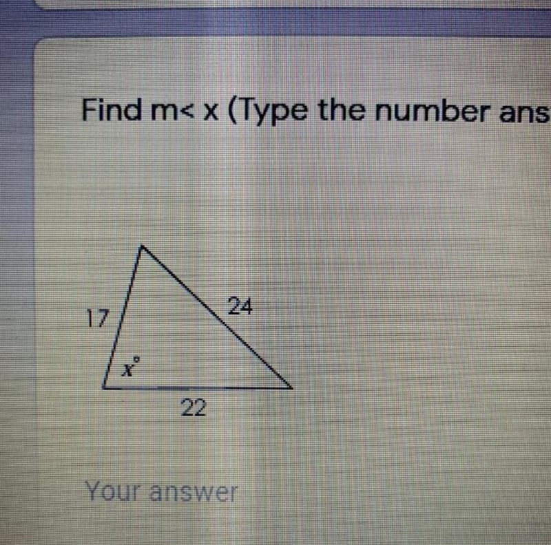 Find m< x (Type the number answer)-example-1