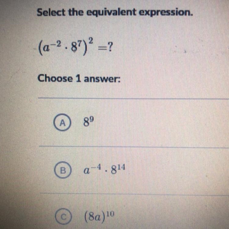 Select the equivalent expression.-example-1