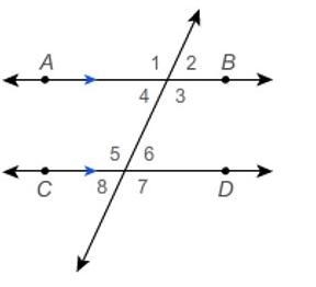 In this figure, AB∥CD and m∠1=110°. What is m∠5?-example-1