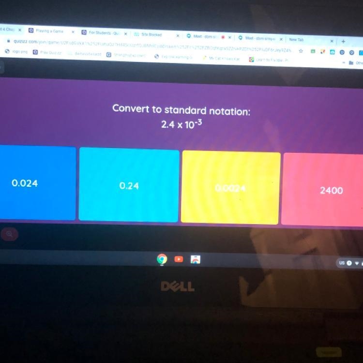 Convert to standard notation 24x103 0.024 024 2400-example-1