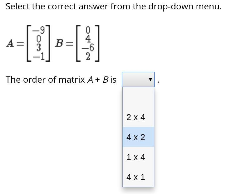 20 POINTS PLZ HELP Select the correct answer from the drop-down menu. The order of-example-1