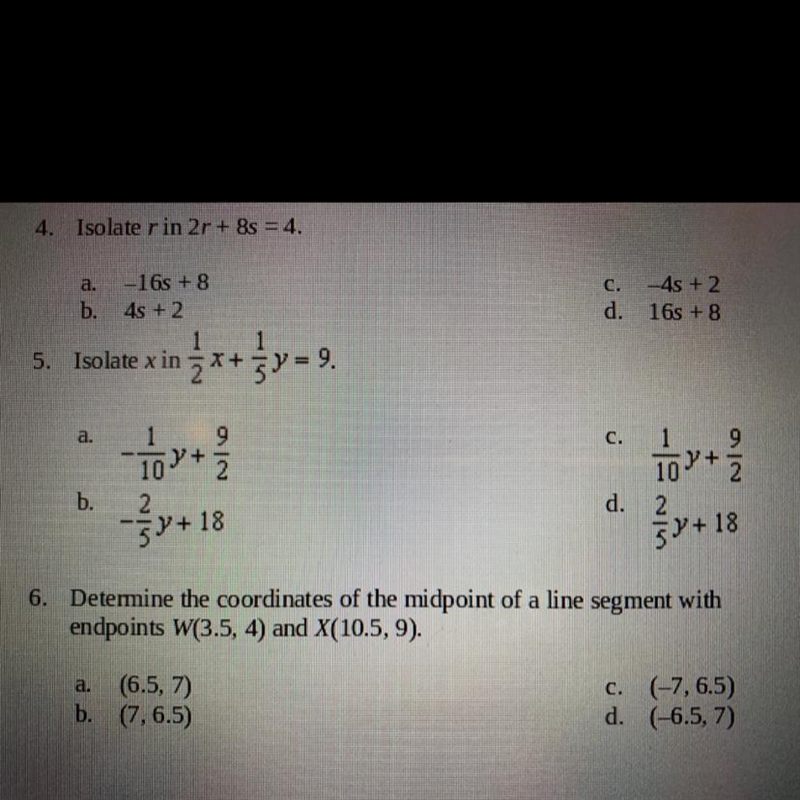 Isolate x in1/2x + 1/5y = 9-example-1