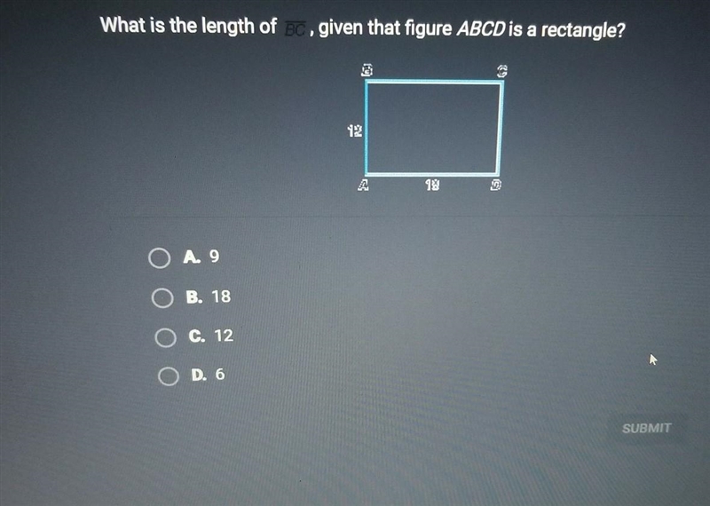 What is the length of BC, given that figure ABCD is a rectangle? PLZ Help ​-example-1