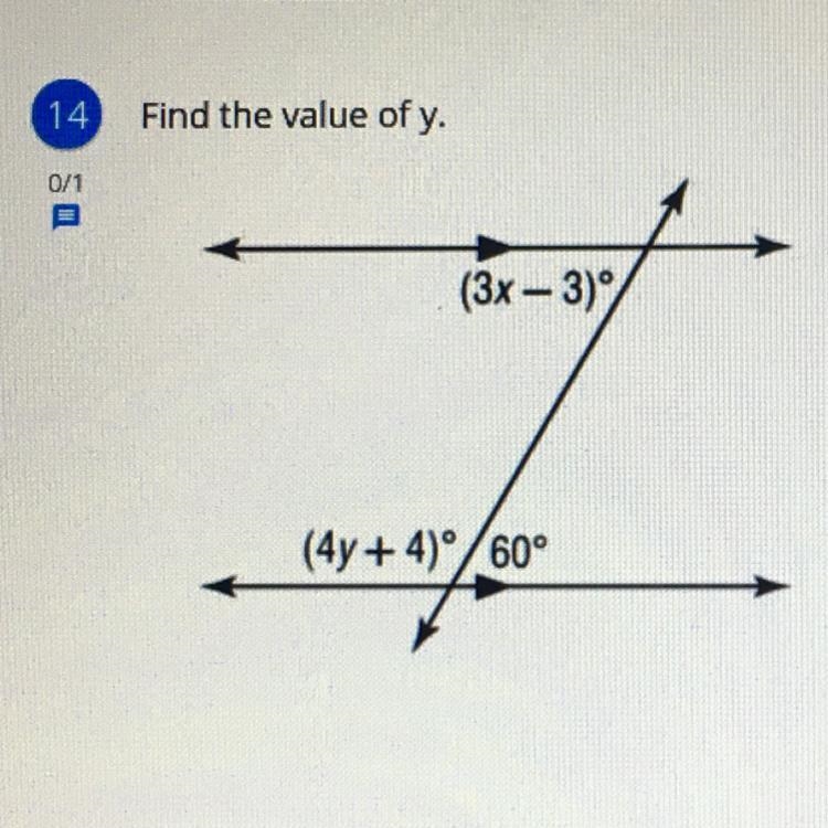 HELPP PLEASE!! FIND THE VALUE OF Y.-example-1