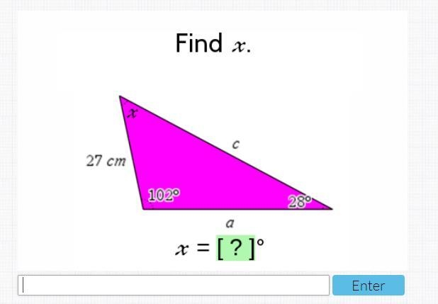 Laws of sine how to find x-example-1