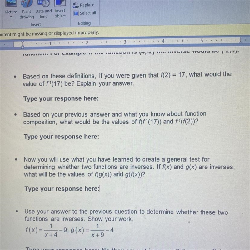 Please!!!!!! Answer These Plato Composites of Inverse Functions-example-1