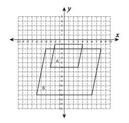 Parallelogram A is a _________________of Parallelogram B? A) Reduction B) Enlargement-example-1