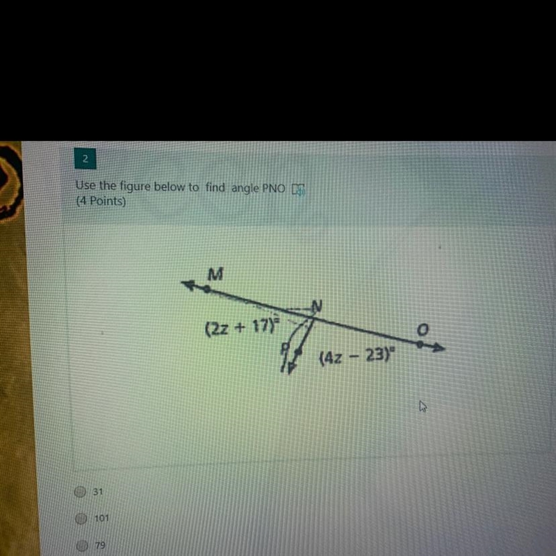 Use the figure below to find angle PNO-example-1